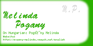 melinda pogany business card